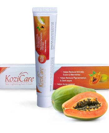 kozicare skinlightening brightening papaya face cream lotion with papaya kojic acid niacinamide alpha arbutin fights in pigmentation melasma dark spots enhance glow all skin types 15g